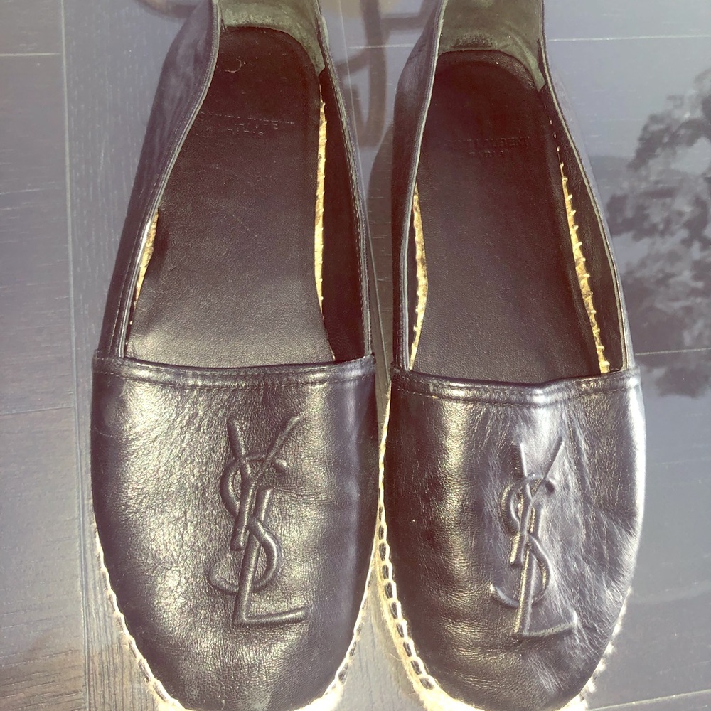 Authentic YSL leather espadrilles